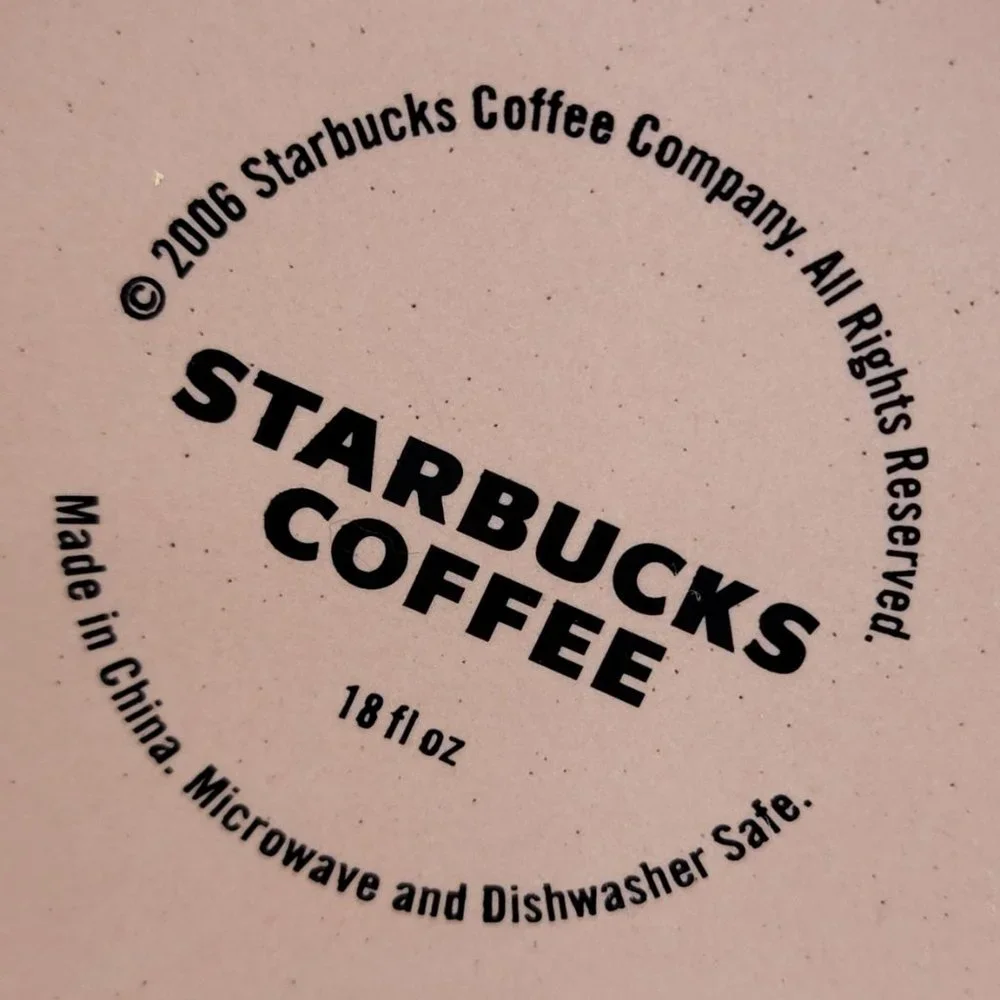 Starbucks Coffee Cup Mug 2006 Collectible Bean Story‎ Manolo 18 fl. oz Ceramic
